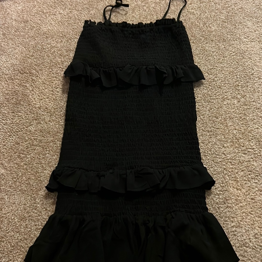 Elegant Black Ruffle Dress